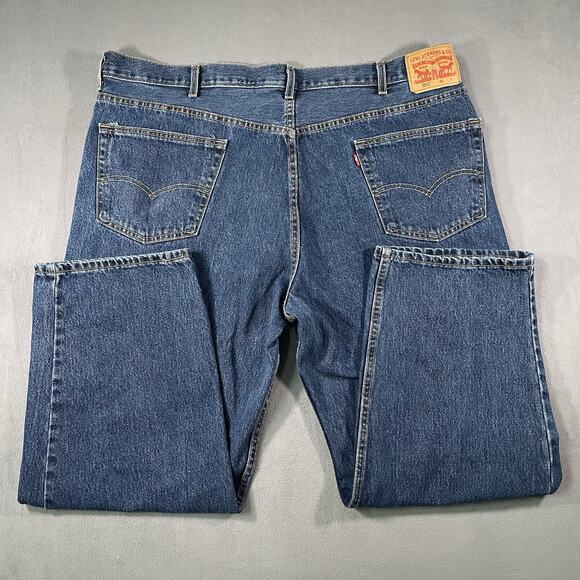 Levi’s 550 Relaxed Fit Tapered Leg Blue Jeans Big & Tall Mens 44x28 Denim Cotton - Picture 6 of 9